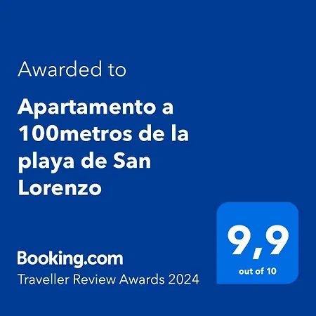 A 100metros De La Playa De San Lorenzo דירה גיחון